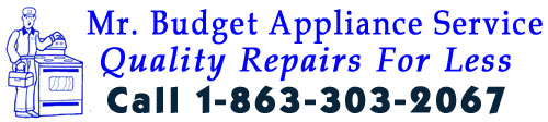 Mr. Budget Appliance Repair Service serves the Winter Haven, Florida area including Lakeland, Davenport, Lake Wales, Lake Alfred, Dundee, and Poinciana, Florida
